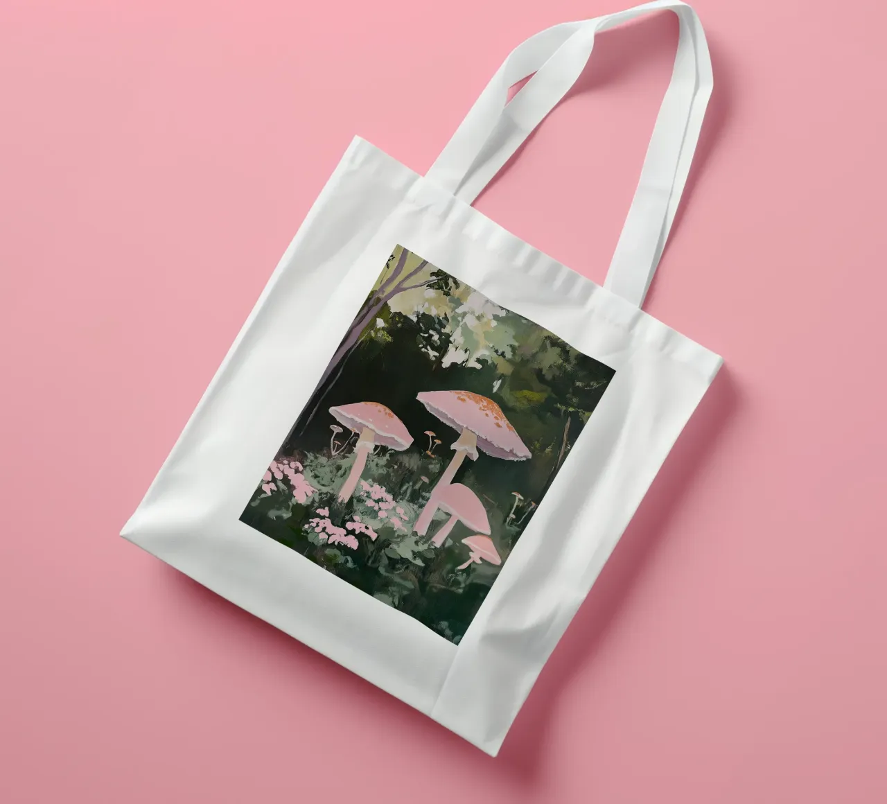 Funghi Pilze Wald Rosa I borsa in juta da Euphoria Theresa
