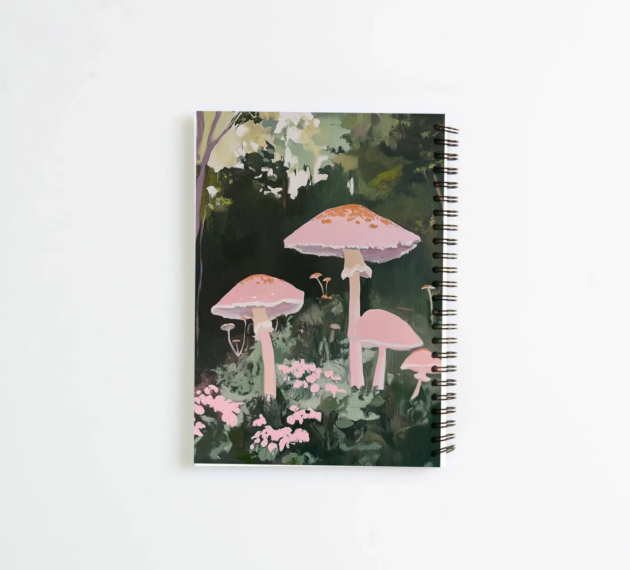 Setas Pilze Wald Rosa Rosa I cuaderno de espiral de Euphoria Theresa