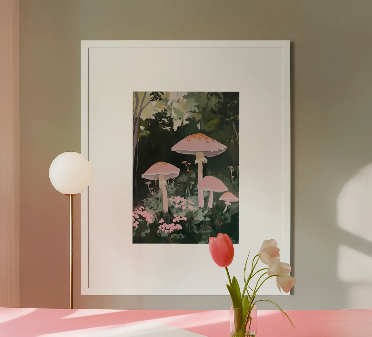 Funghi Pilze Wald Rosa I carta hahnemühle da Euphoria Theresa