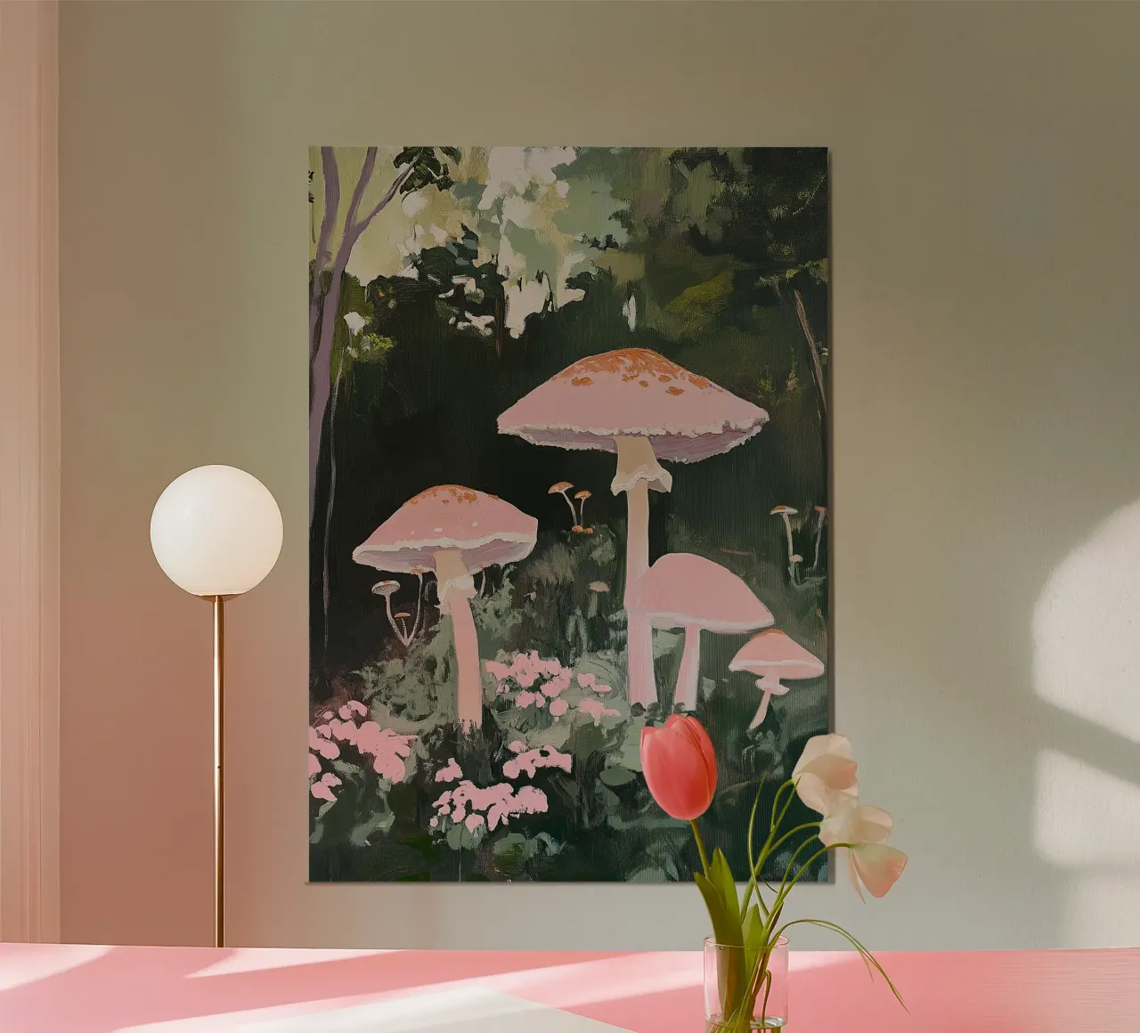 Funghi Pilze Wald Rosa I carta hahnemühle da Euphoria Theresa