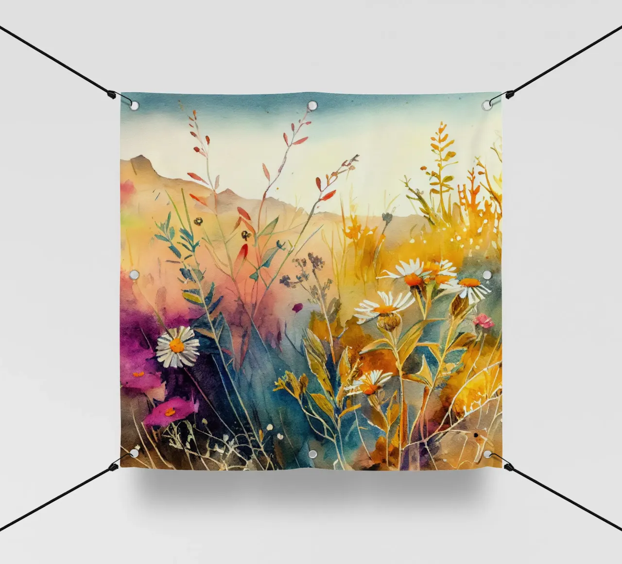 Prato pieno di fiori telo in pvc da Justyna Jaszke JBJart