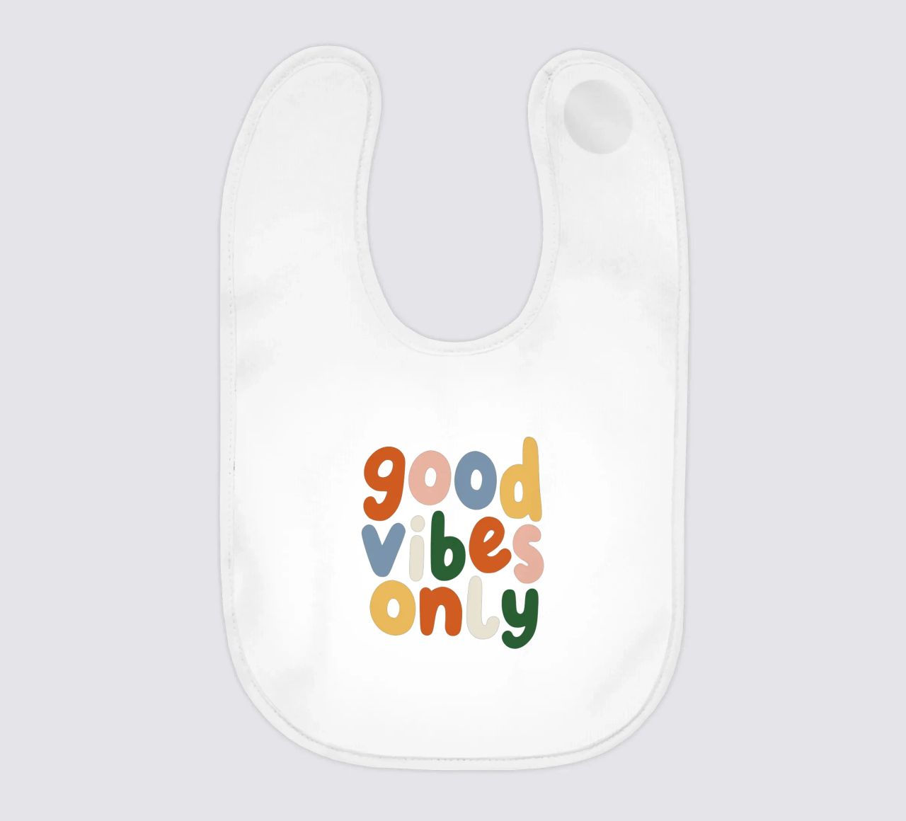 Good Vibes Only Colourful Typografie Design bavaglino da THE MOTIVATED TYPE
