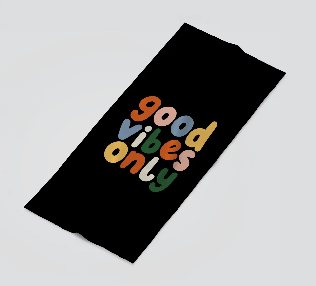 Good Vibes Only Colourful Typografie Design telo mare da THE MOTIVATED TYPE