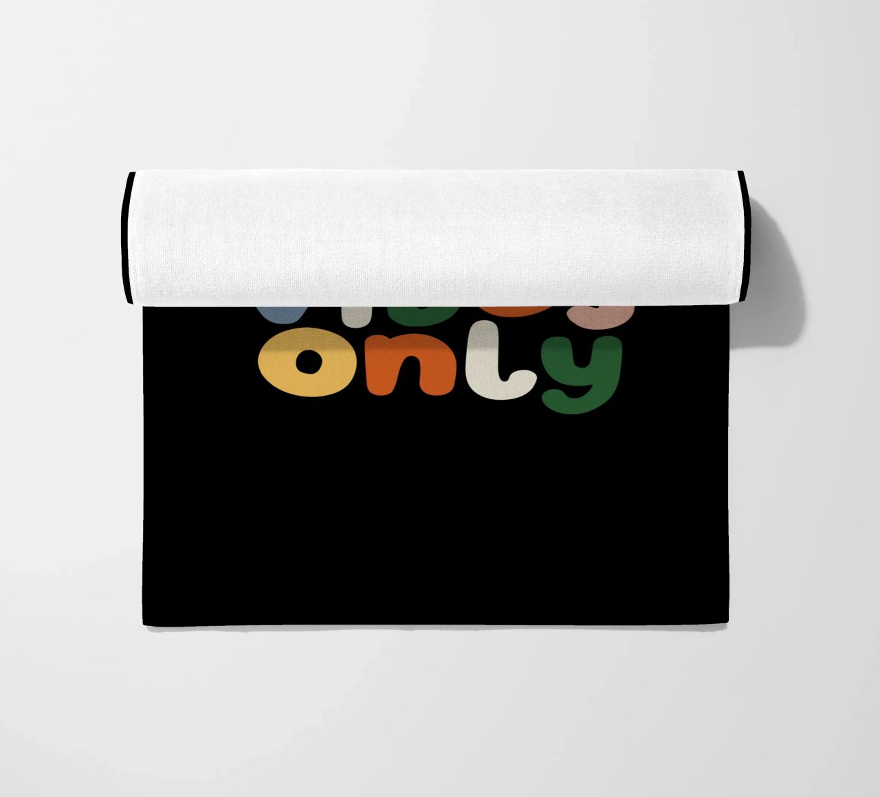 Good Vibes Only Colourful Typografie Design telo mare da THE MOTIVATED TYPE