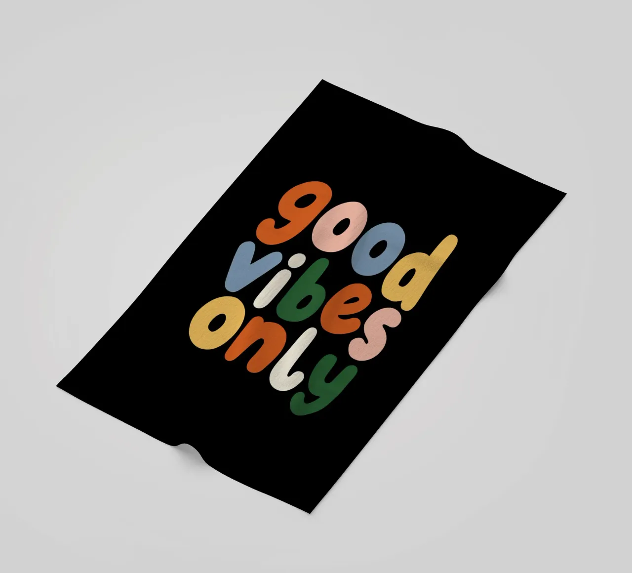 Good Vibes Only Colorful Typografie Design toalla de playa de THE MOTIVATED TYPE