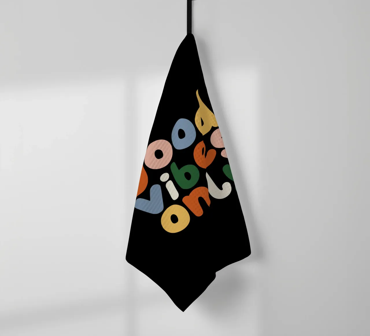 Good Vibes Only Colourful Typografie Design canovaccio da cucina da THE MOTIVATED TYPE