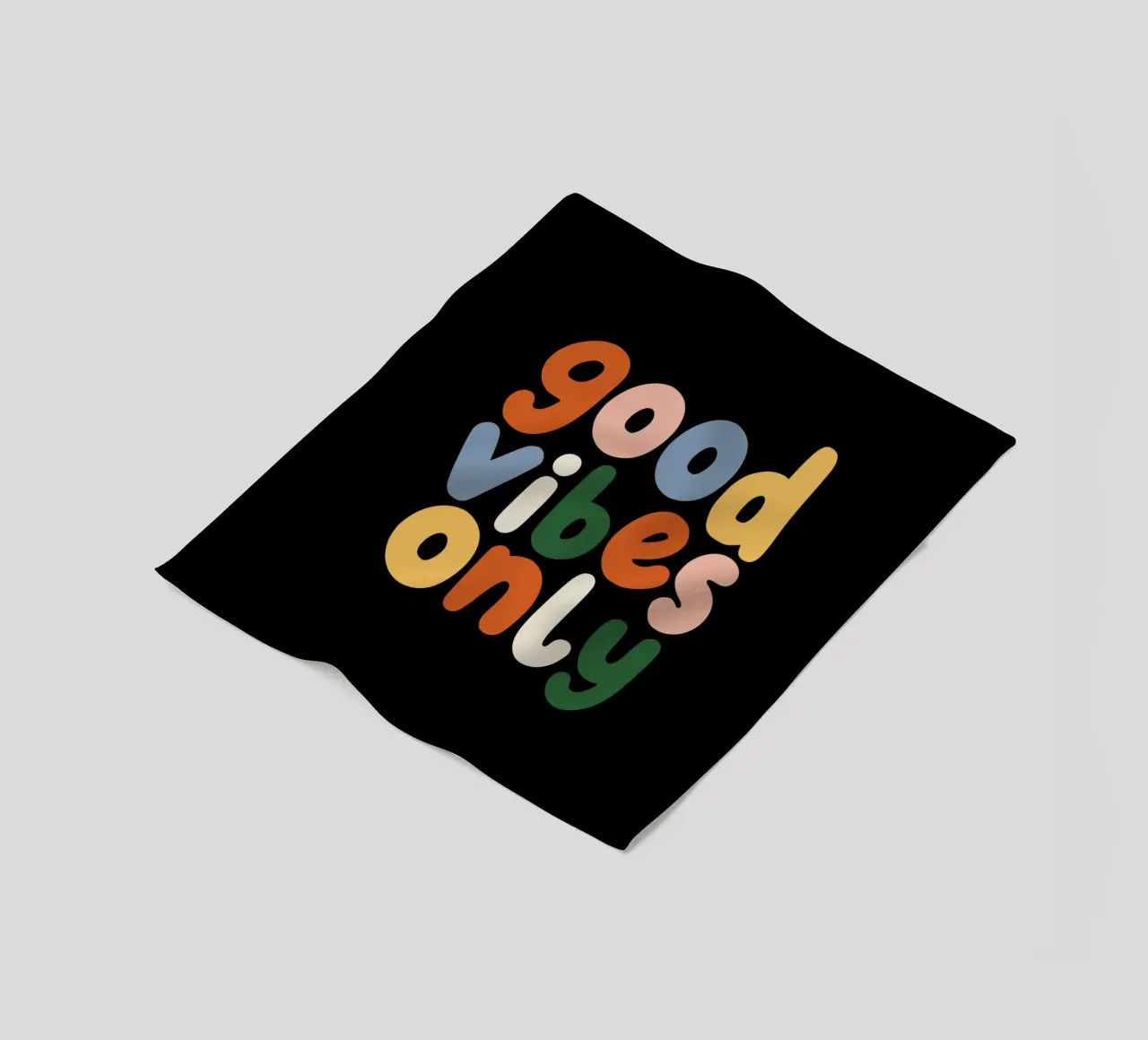 Good Vibes Only Colorful Typografie Design manta de franela de THE MOTIVATED TYPE