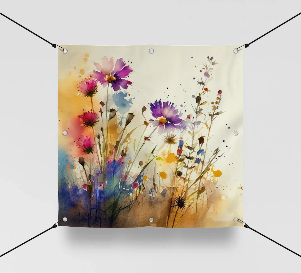 Prato pieno di fiori telo in pvc da Justyna Jaszke JBJart