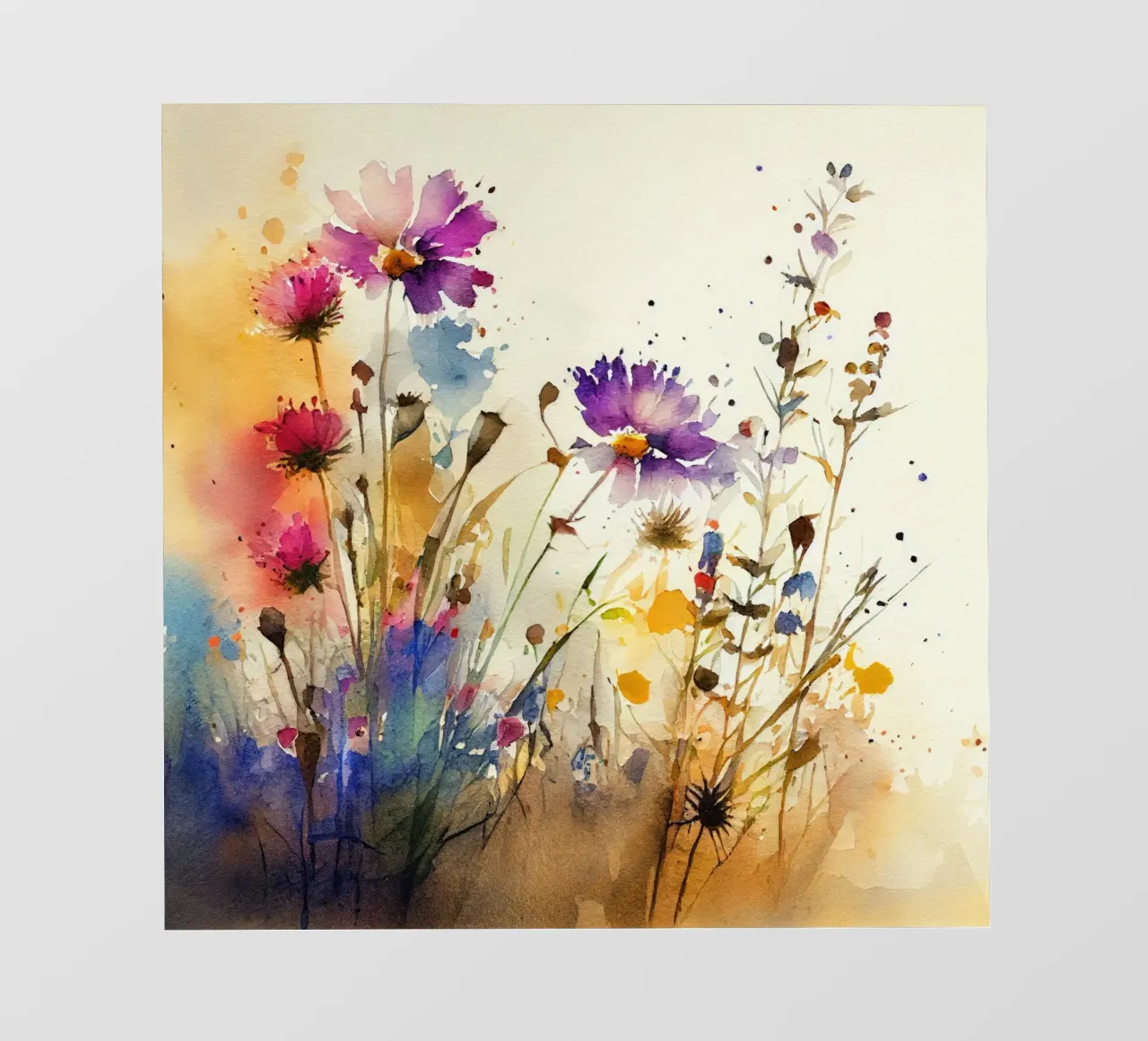 Prato pieno di fiori telo in pvc da Justyna Jaszke JBJart