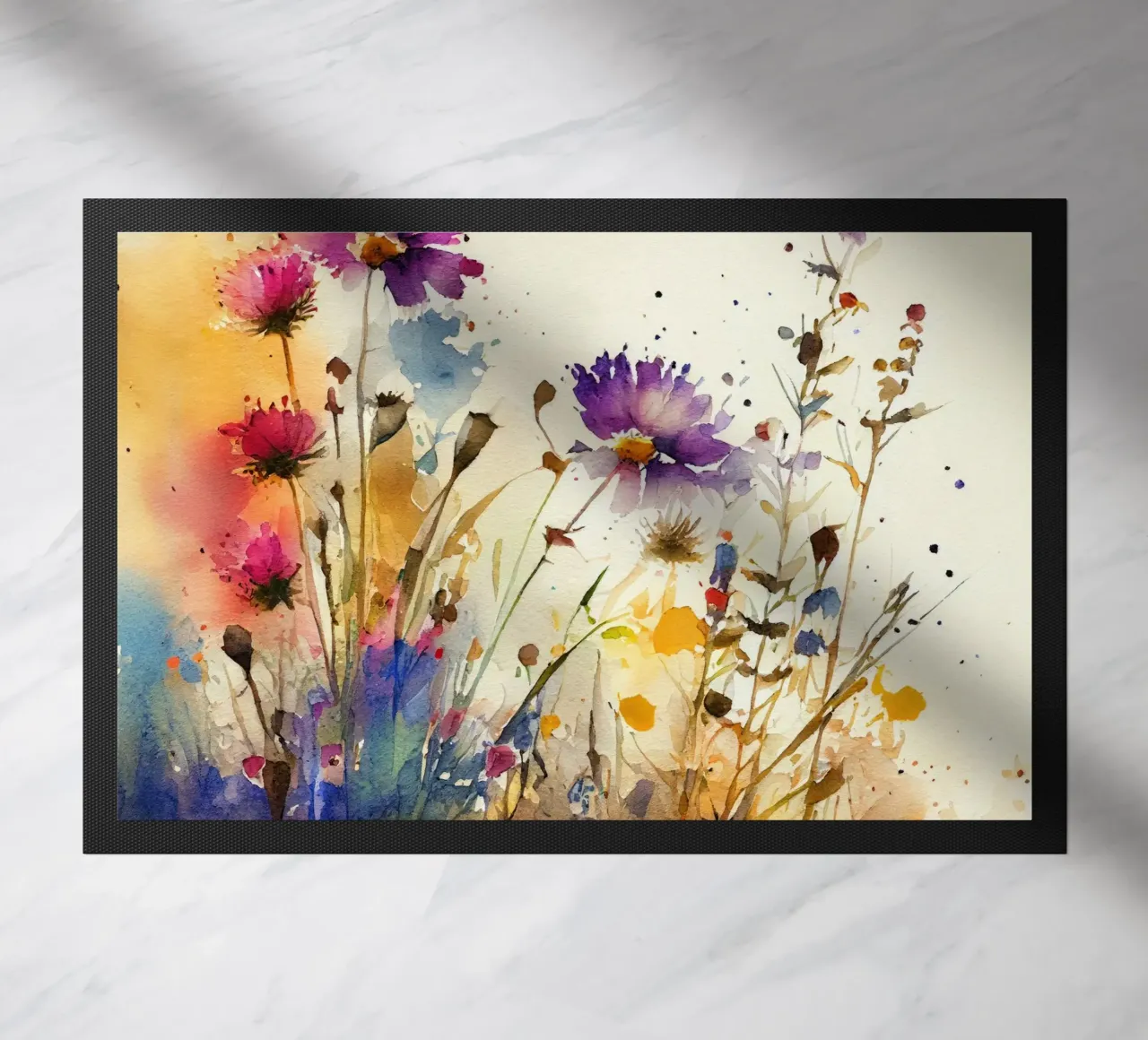 Prato pieno di fiori zerbino da Justyna Jaszke JBJart