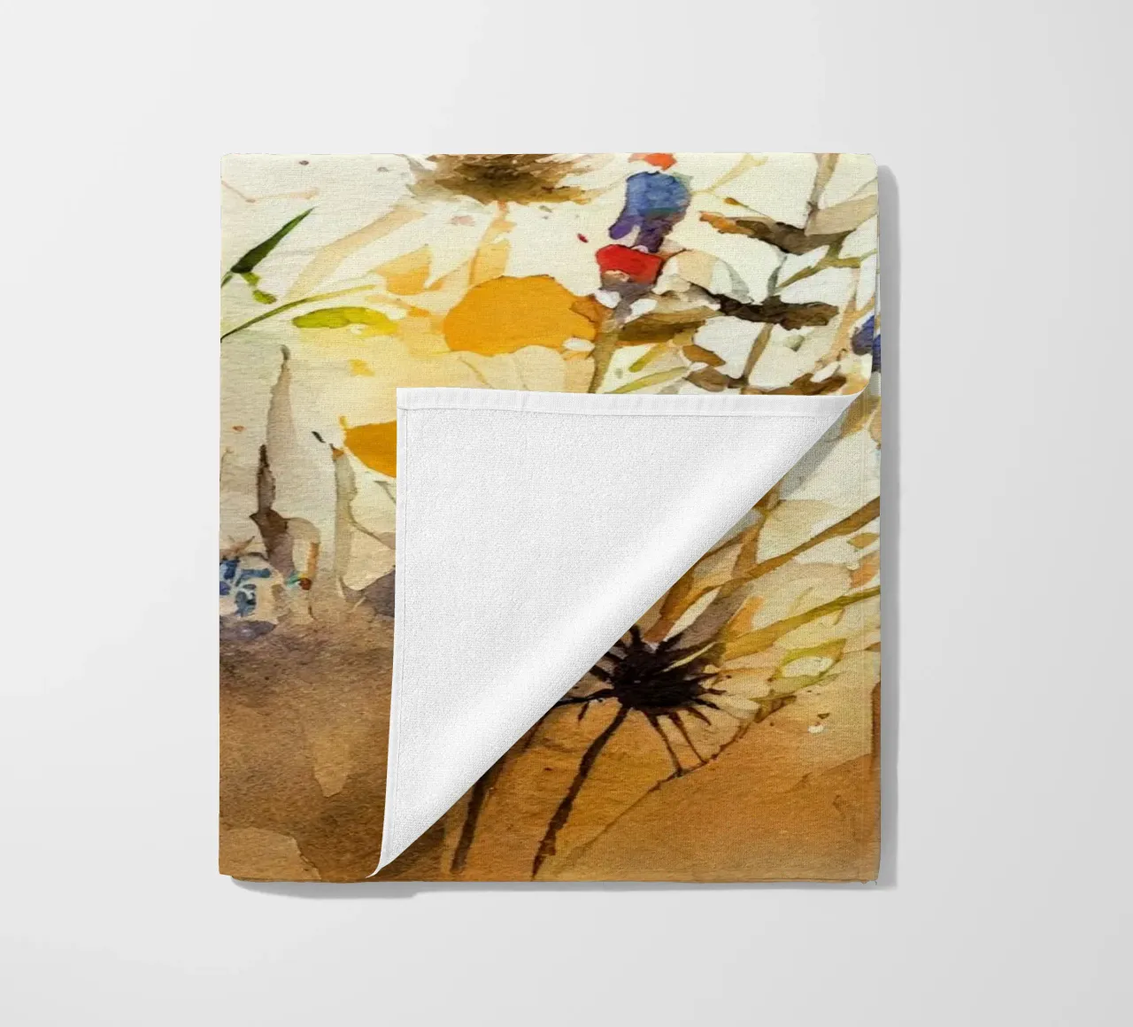 Meadow full of flowers beach towel by Justyna Jaszke JBJart