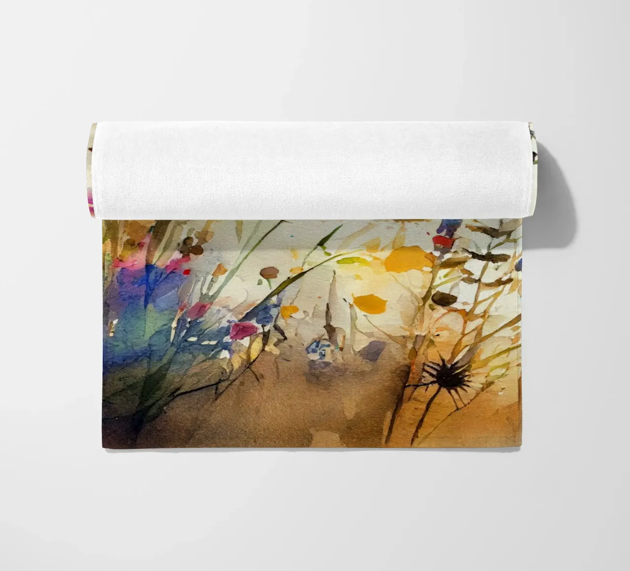 Meadow full of flowers beach towel by Justyna Jaszke JBJart