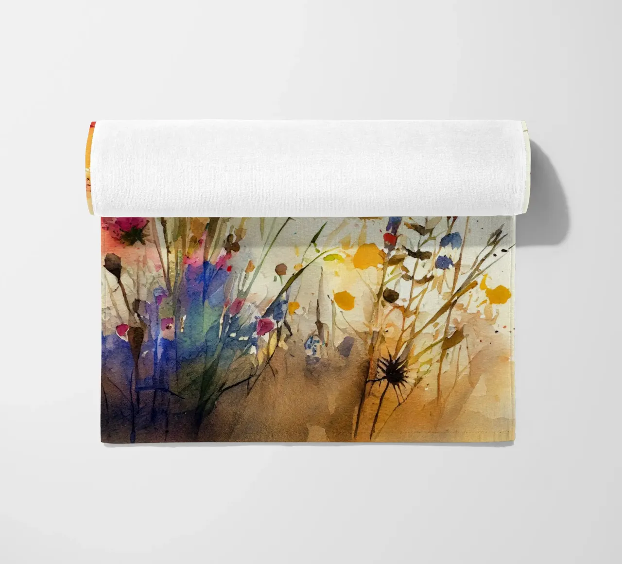 Meadow full of flowers beach towel by Justyna Jaszke JBJart