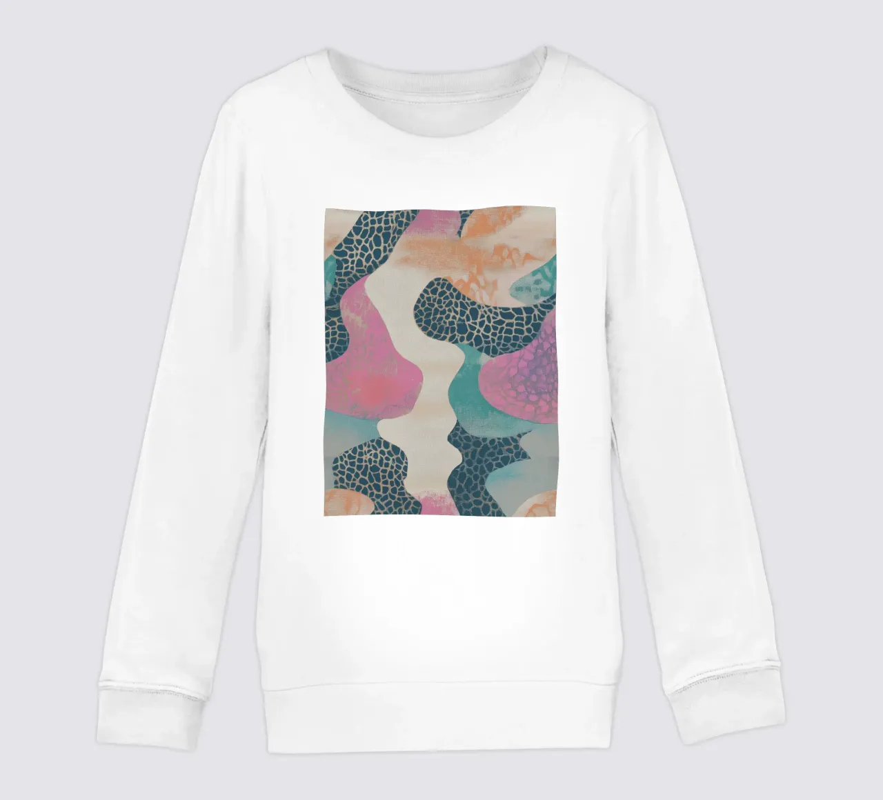 Retro Textil Collage Braga felpa bambino da Carinaprint