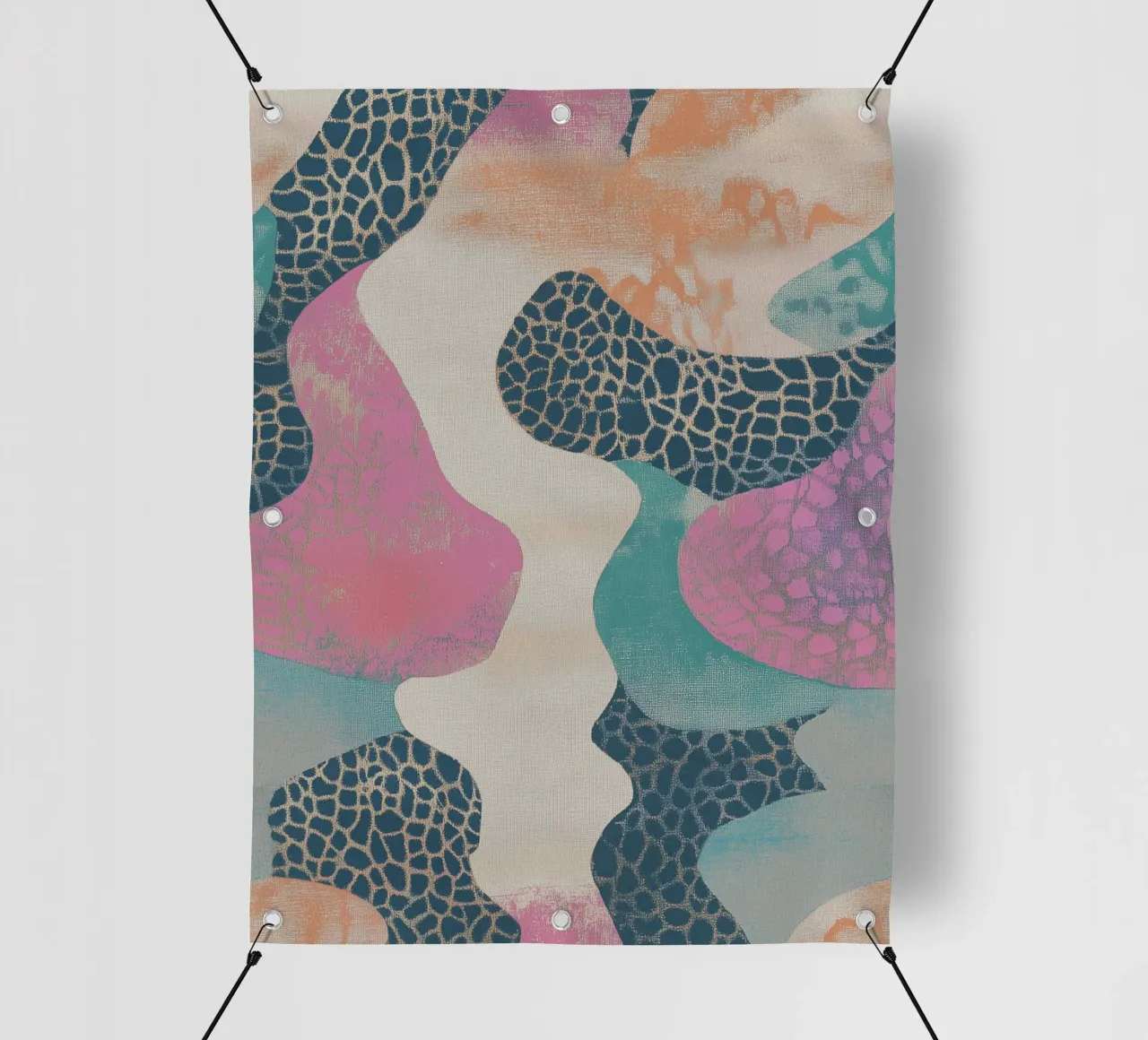 Retro Textil Collage Braga telo in pvc da Carinaprint