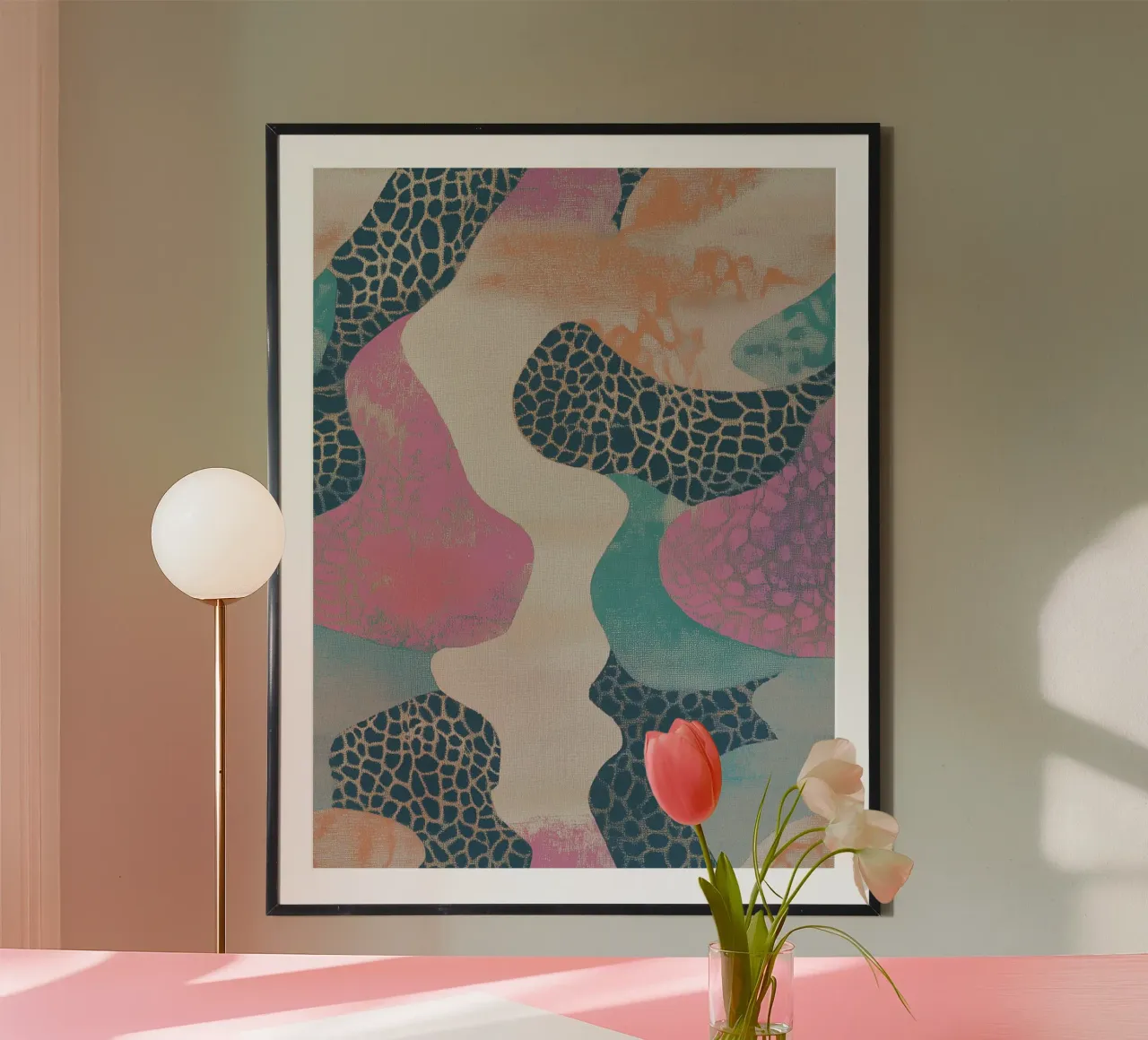 Retro Textil Collage Braga poster da Carinaprint