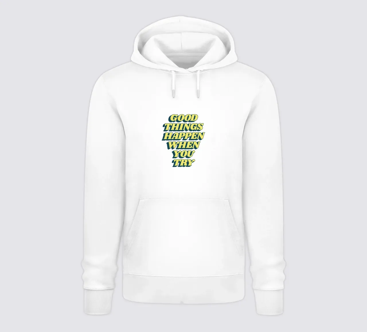 Succedono cose belle quando si prova il design tipografico felpa con cappuccio da THE MOTIVATED TYPE
