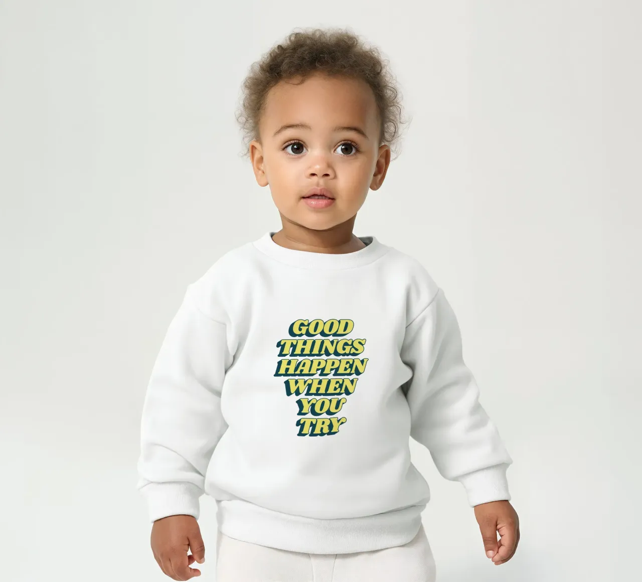 Succedono cose belle quando si prova il design tipografico felpa neonato da THE MOTIVATED TYPE