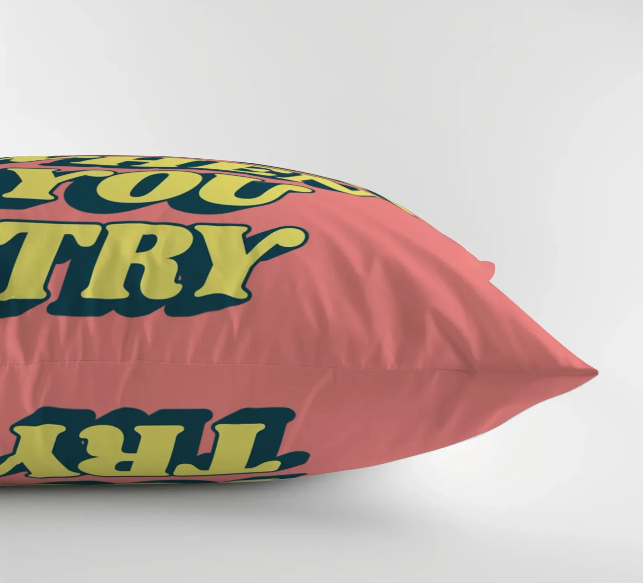 Good Things Happen When You Try Typography Design decorative cushion by THE MOTIVATED TYPE