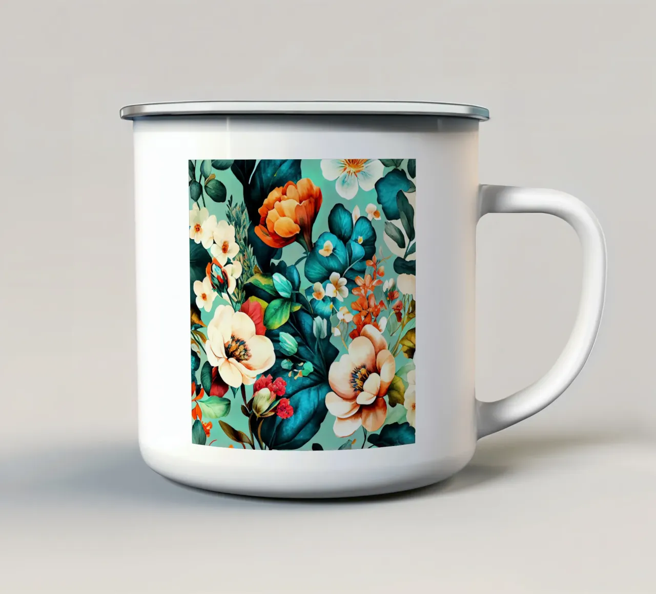 Giardino segreto arte della natura tazza in smalto da Justyna Jaszke JBJart