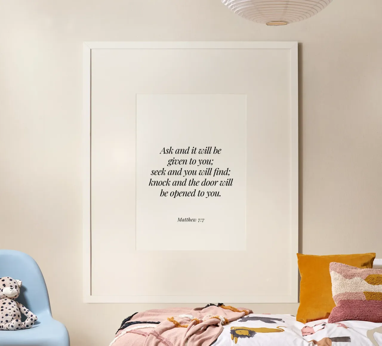 Mattew 7:7 Citazione poster da Paigaam Studio