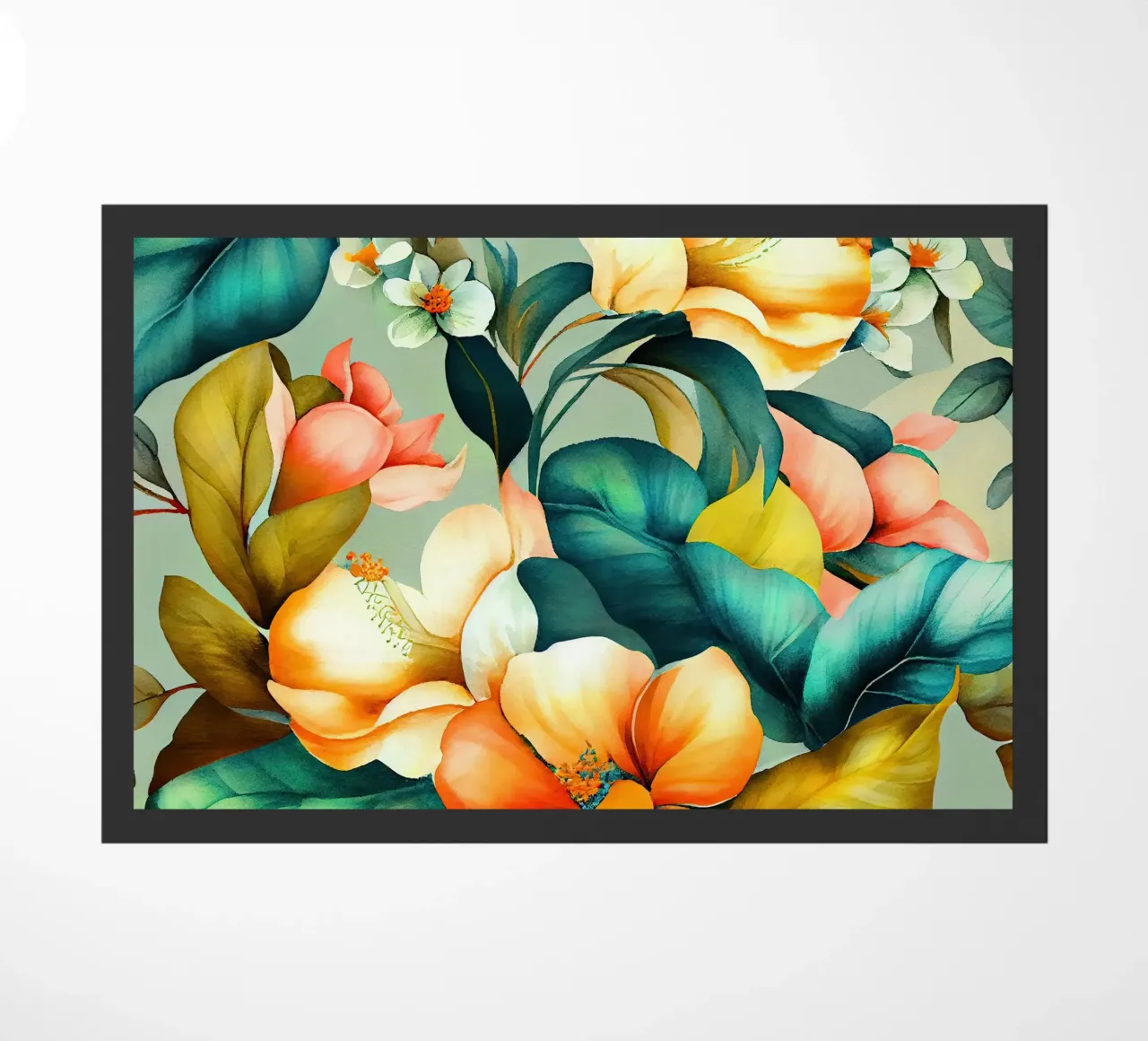 Secret garden nature art doormat by Justyna Jaszke JBJart