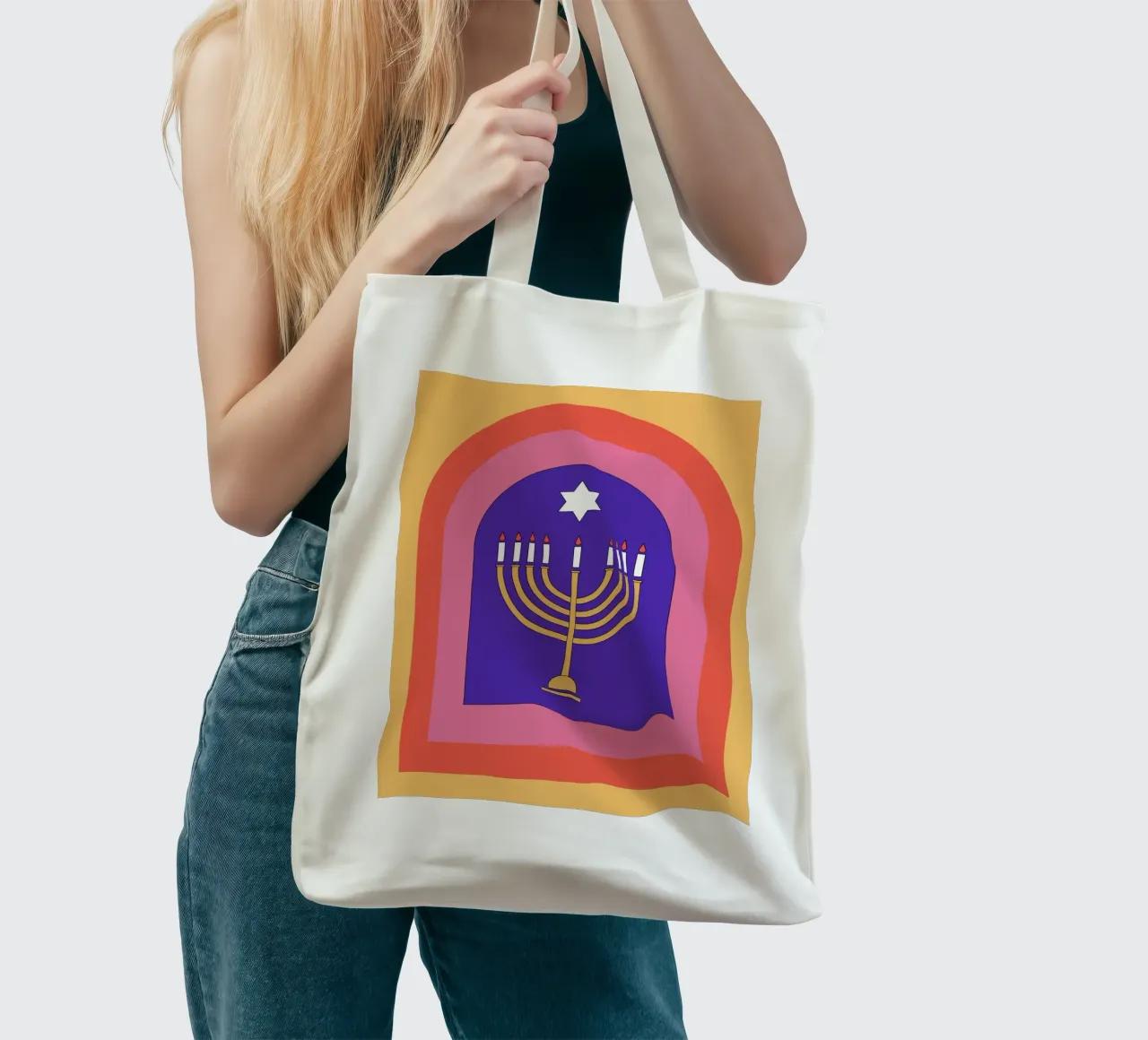 Celebrate Hanukkah with retro style borsa in juta da galihstudio