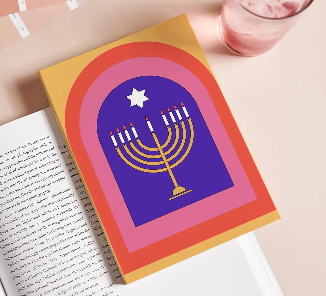 Celebrate Hanukkah with retro style notebook by galihstudio