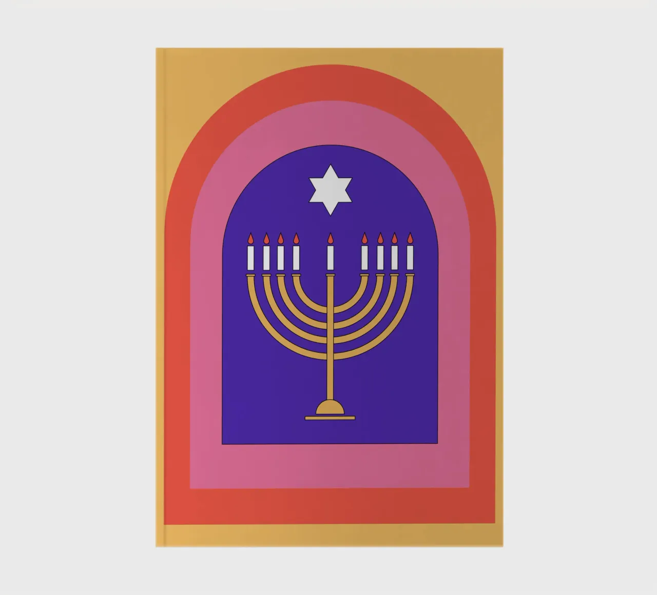Celebrate Hanukkah with retro style notebook by galihstudio