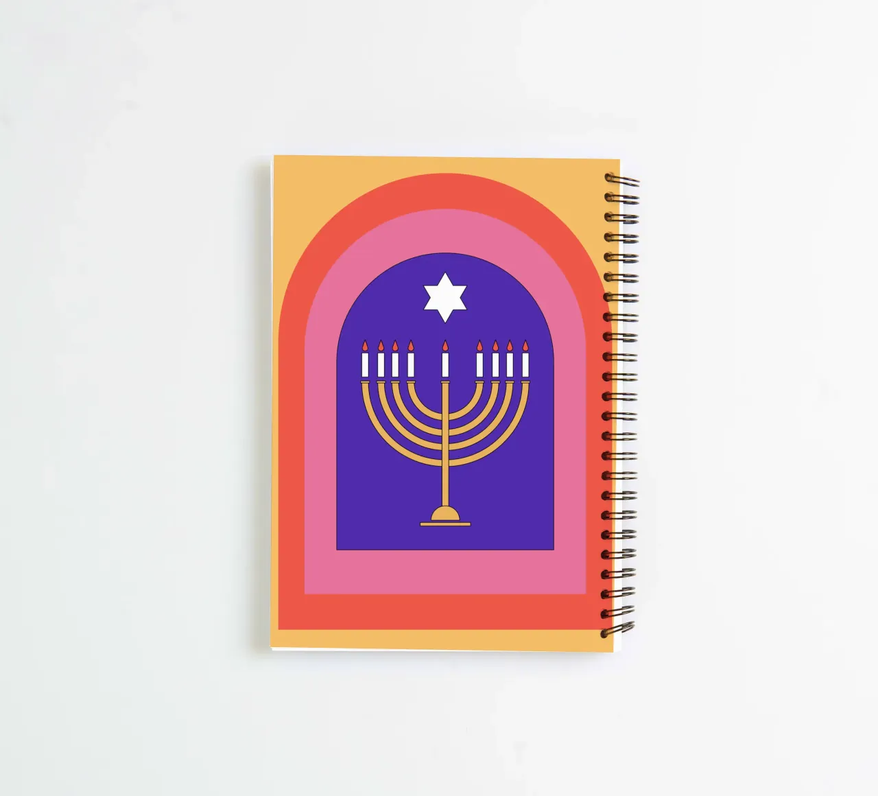 Celebrate Hanukkah with retro style Ringbuch von galihstudio