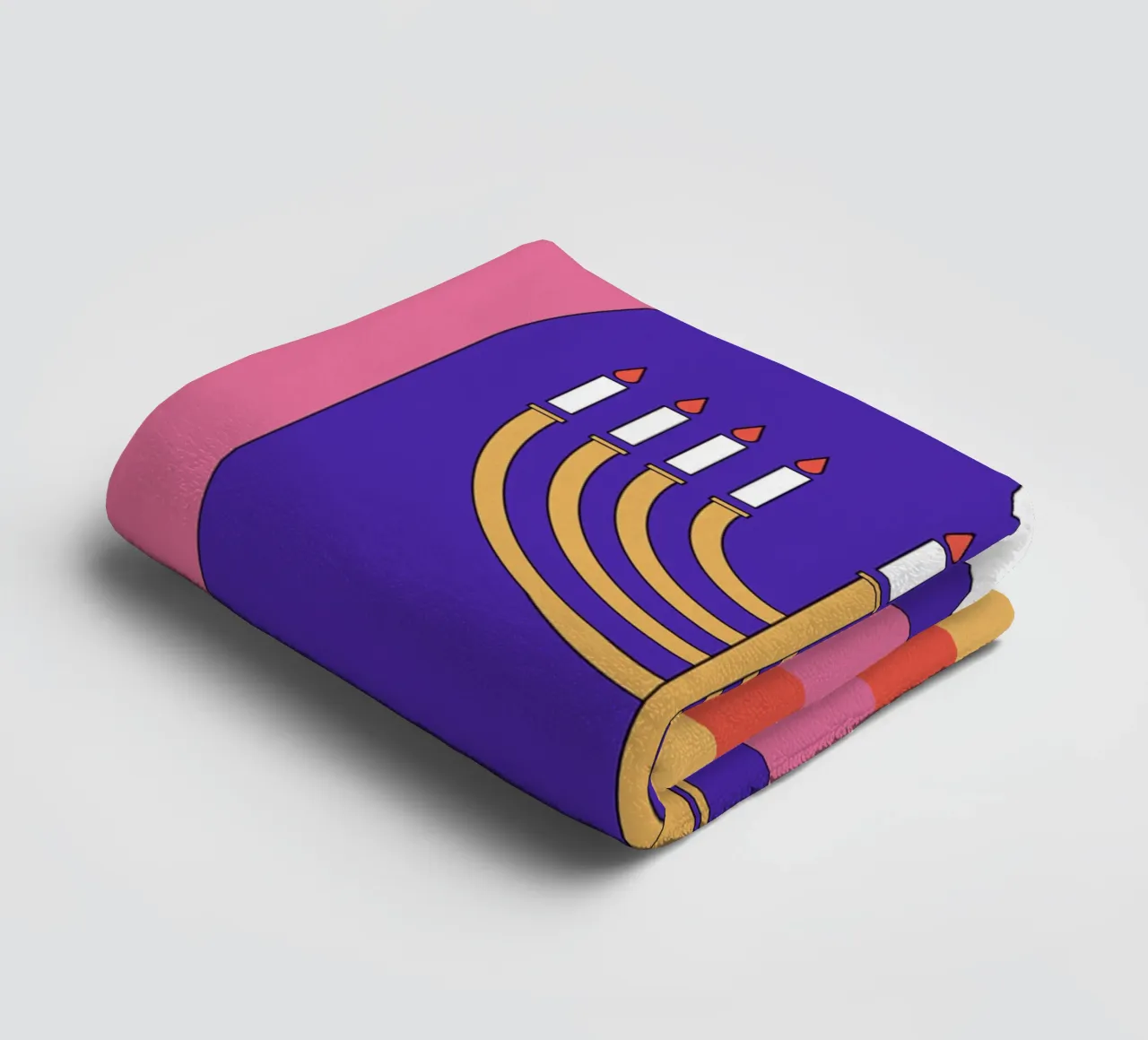 Celebrate Hanukkah with retro style asciugamano da bagno da galihstudio