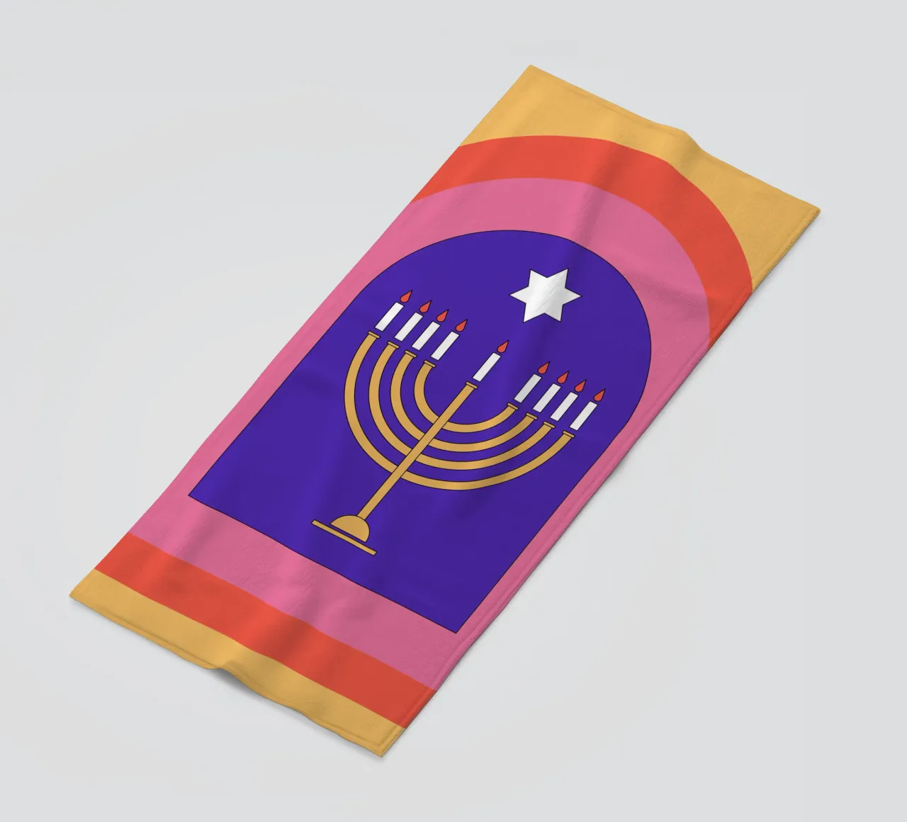 Celebrate Hanukkah with retro style telo mare da galihstudio