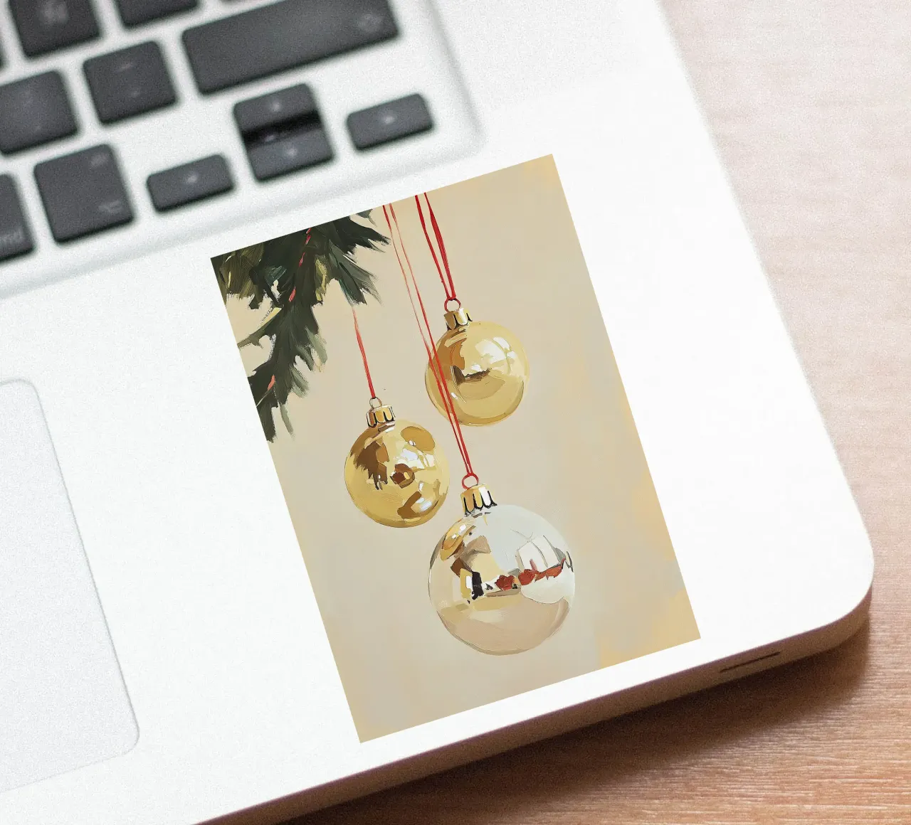 Christmas baubles Christmas tree I sticker by Euphoria Theresa