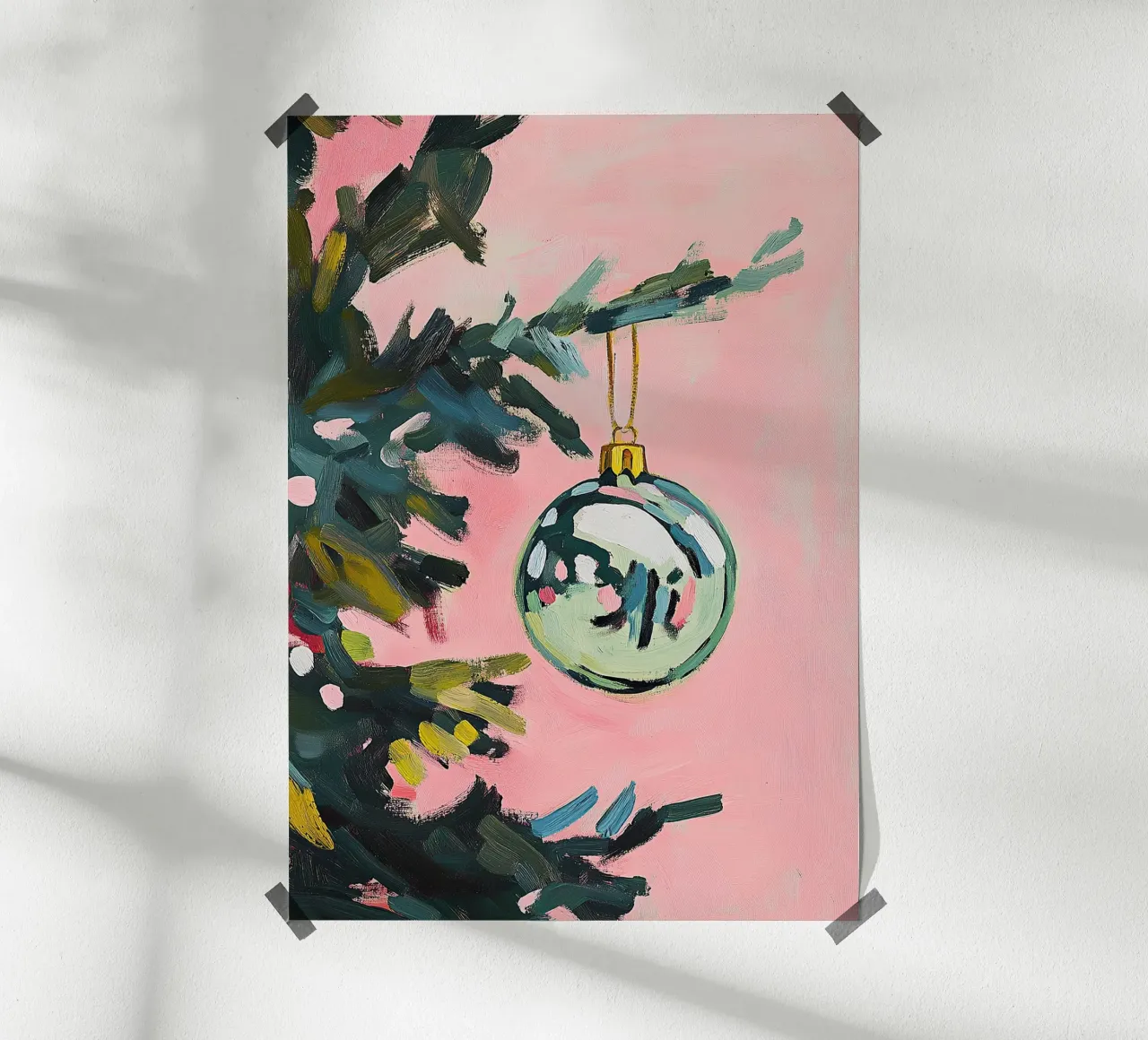 Guaina per albero di Natale Guaina di Natale Natale I poster con telaio in legno da Euphoria Theresa