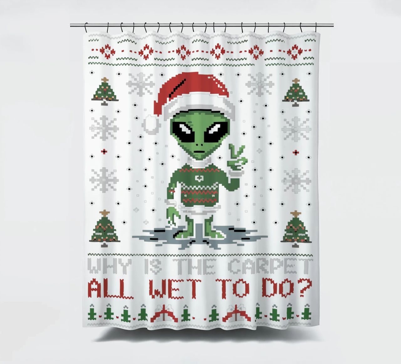 Why is the carpet all wet? tenda da doccia da edsonramosart