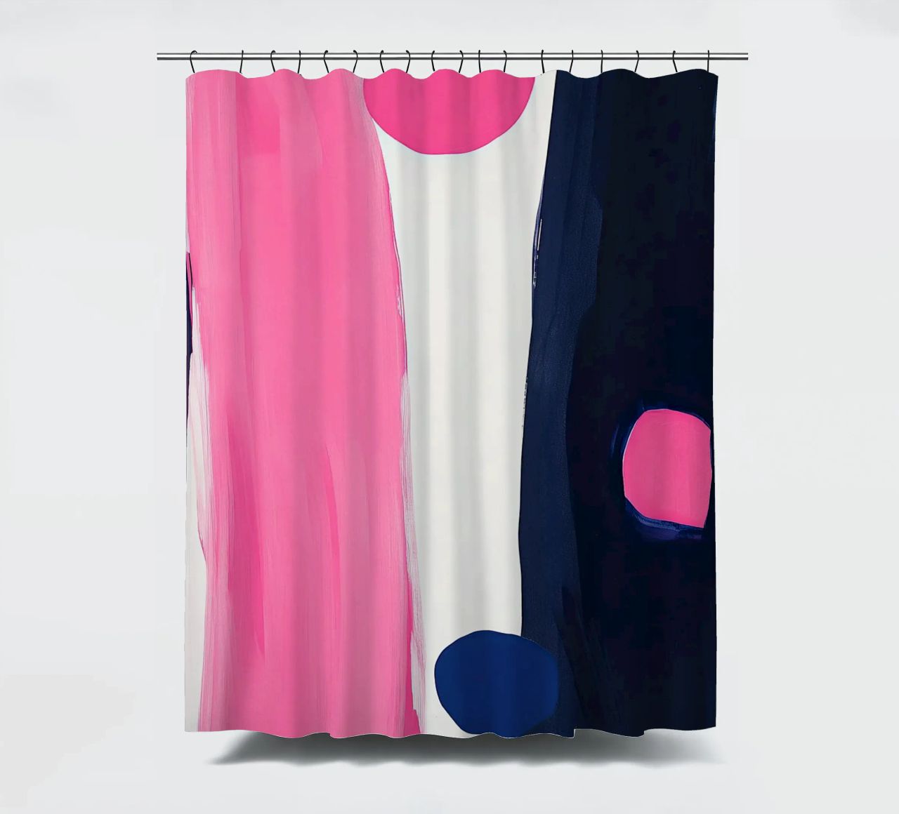 Abstrakt Blau Pink I Duschvorhang von Euphoria Theresa