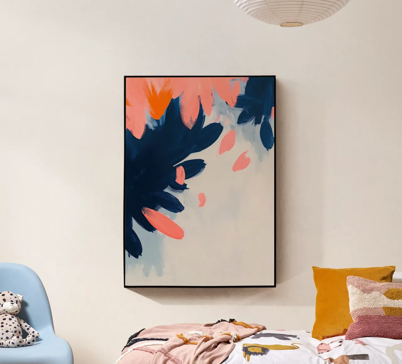 Astratto Arancione Blu I plexiglass da Euphoria Theresa