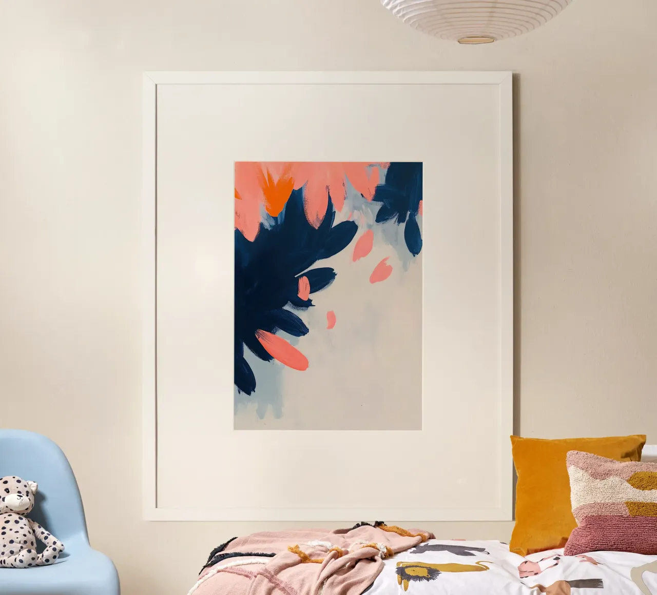 Astratto Arancione Blu I poster da Euphoria Theresa