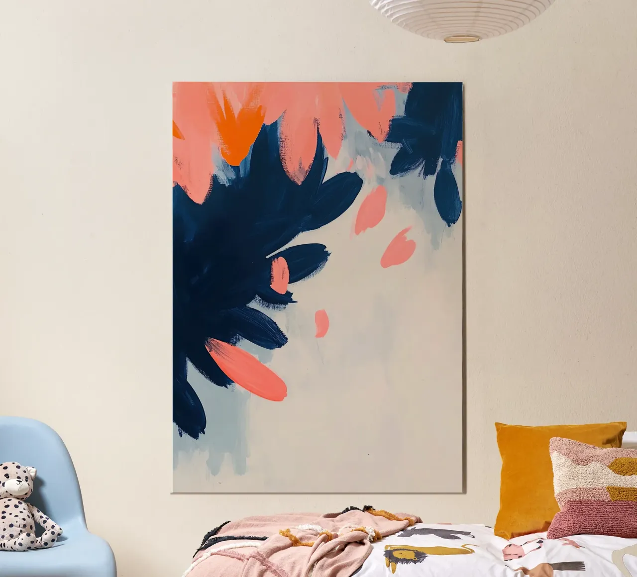 Astratto Arancione Blu I poster da Euphoria Theresa