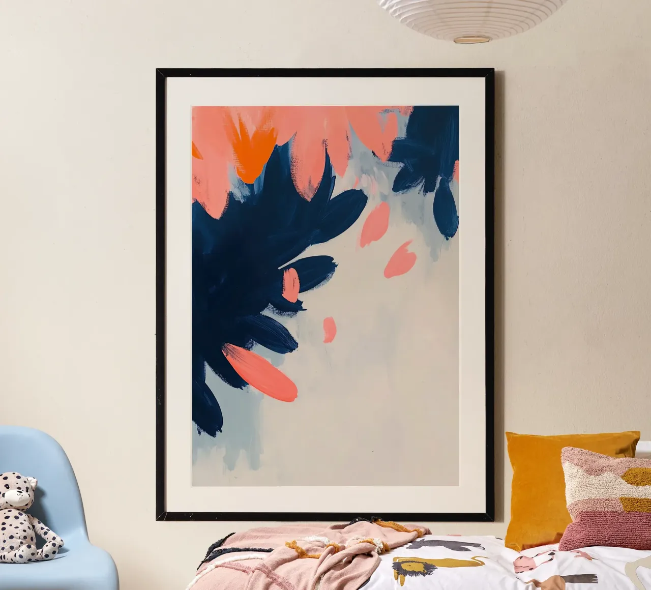 Astratto Arancione Blu I poster da Euphoria Theresa