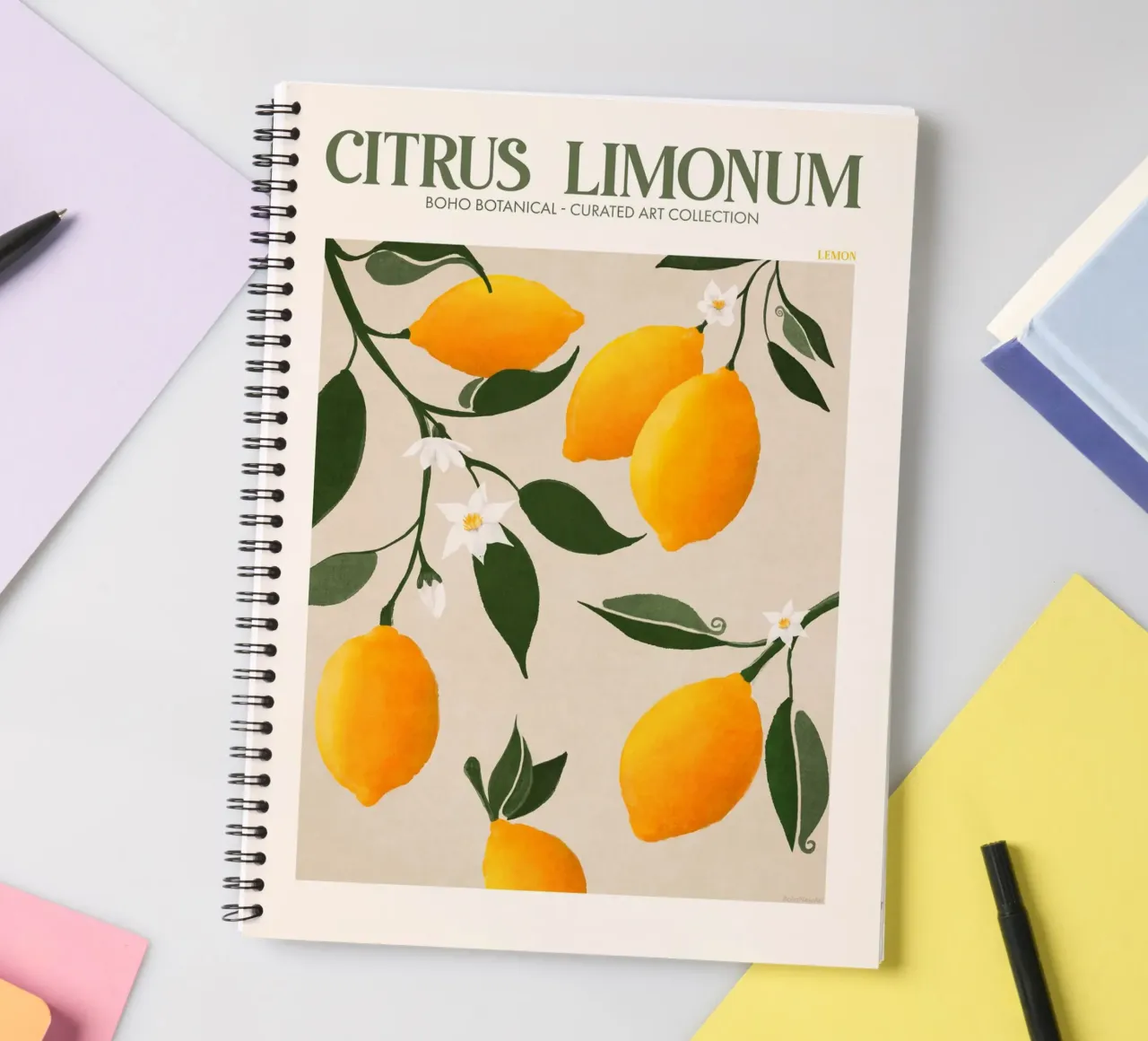 Emel Tunaboylu - Obstmarkt Zitrone Ringbuch von The Artcircle