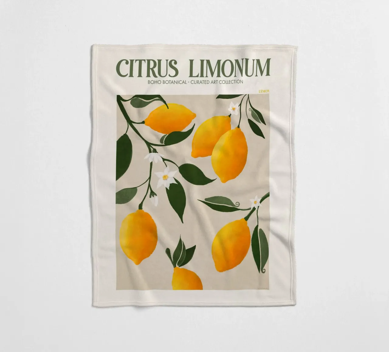Emel Tunaboylu - Obstmarkt Zitrone Fleecedecke von The Artcircle