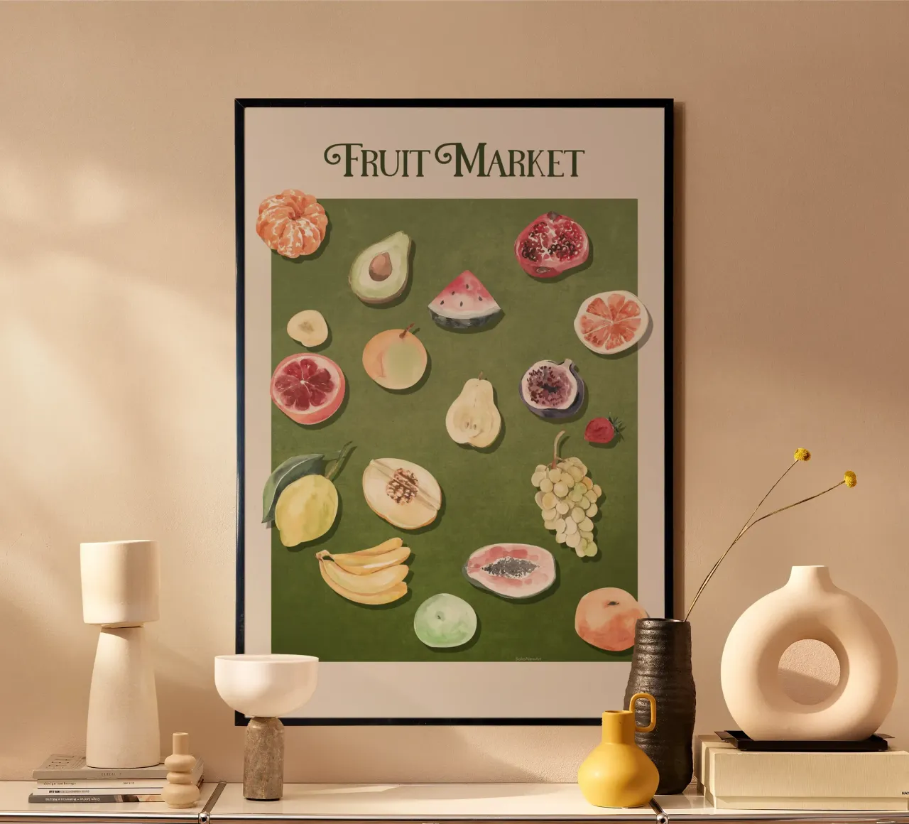 Emel Tunaboylu - Mercato della frutta carta hahnemühle da The Artcircle