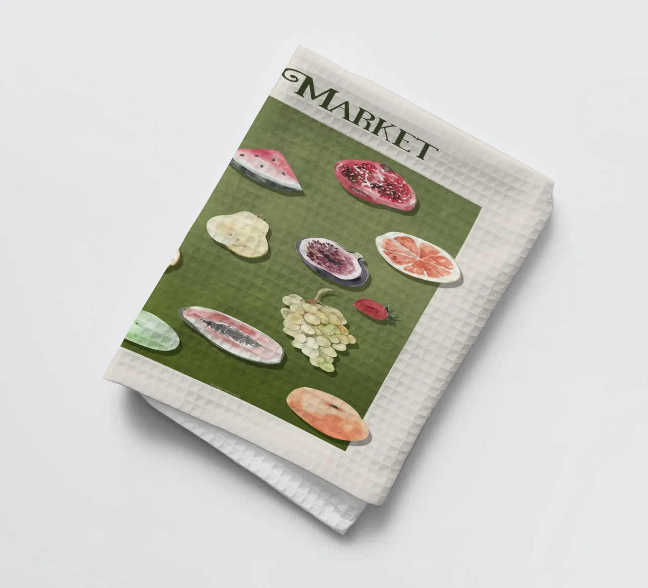 Emel Tunaboylu - Mercato della frutta canovaccio da cucina da The Artcircle