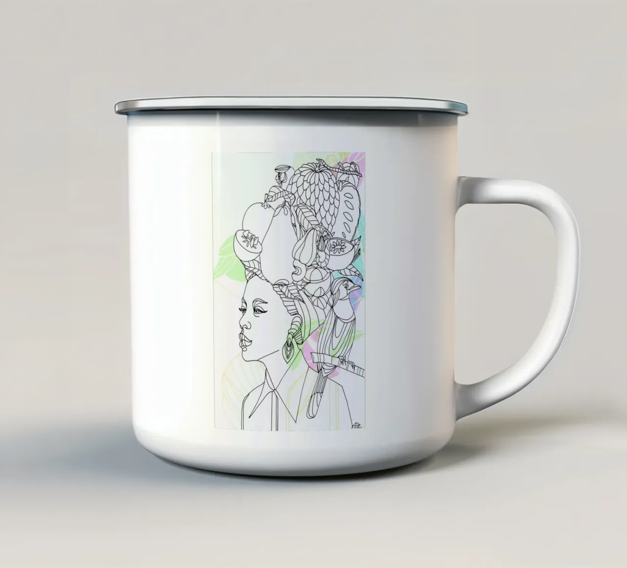 Fruit Hat - Queens & Dandies tazza in smalto da Anja Denz