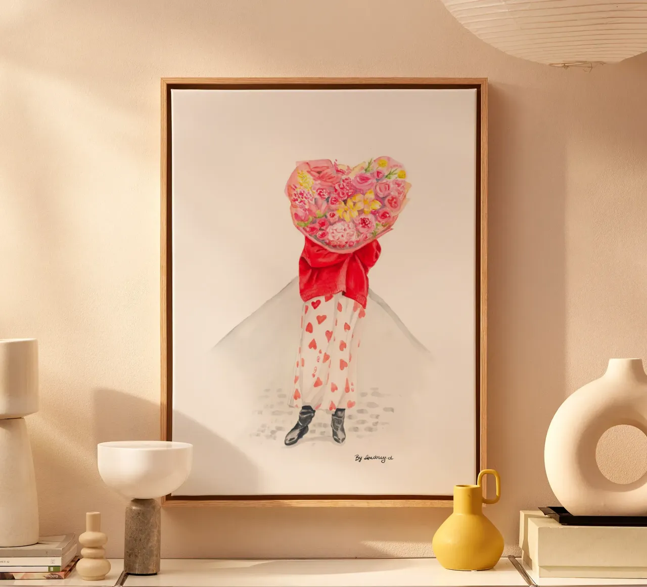 Valentine'S Day in Paris tela con Cornice a cassetta da byaudreyd