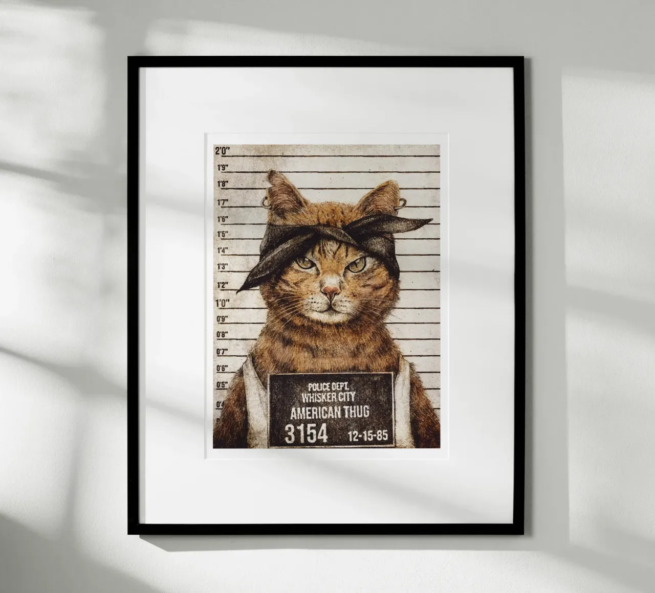 Teppista americano poster con telaio in legno da mikekoubou