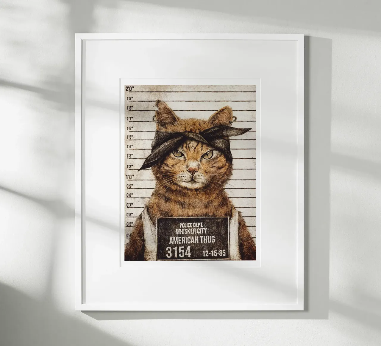 Teppista americano poster con telaio in legno da mikekoubou
