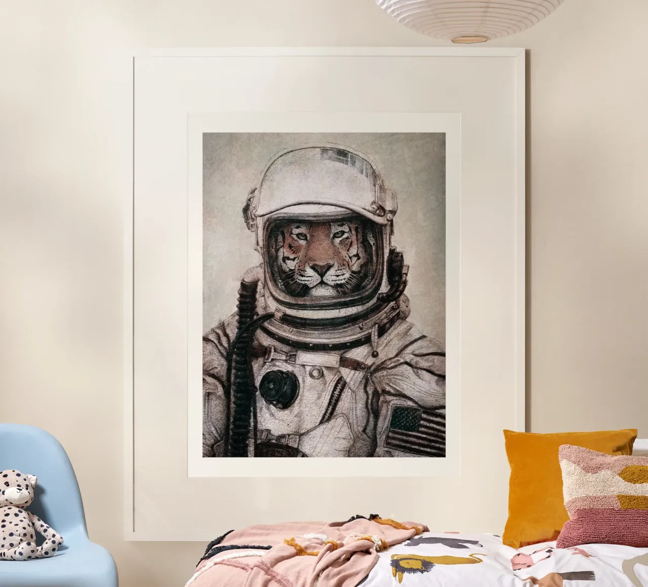 Apollo il gatto maestoso poster con telaio in plastica da mikekoubou
