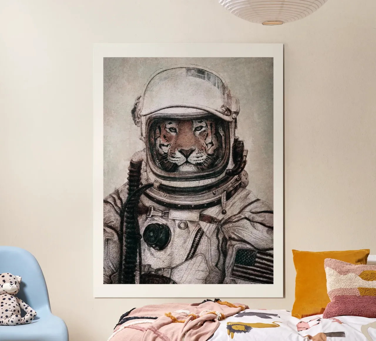 Apollo il gatto maestoso poster con telaio in plastica da mikekoubou